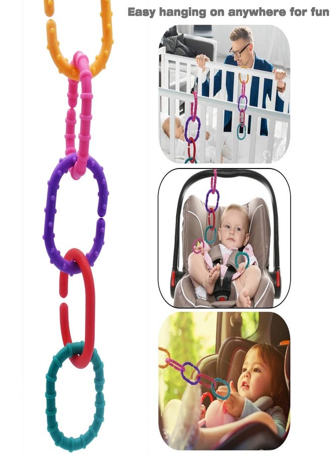 COLVWOFA Baby Toys Links-to-Go Car Seat and Hanging Stroller Ring Toy, Larger Connecting Ring Travel Accessory Set - Image 5